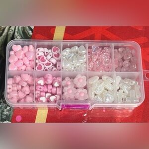 Assorted Pink and White Bead Set